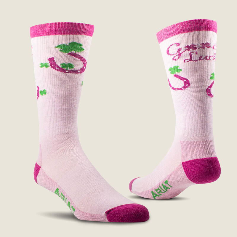 Lucky Clover Mid Calf Everyday Performance Wool Sock
