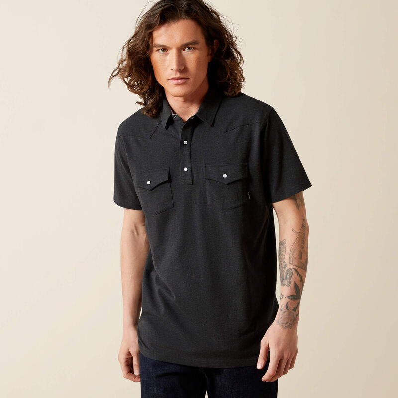 Retro Western Snap Polo