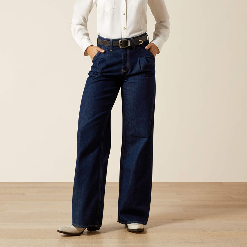Ultra High Rise Pleated Trouser Jeans