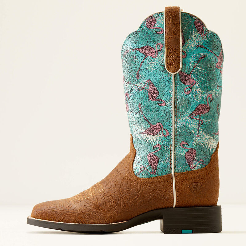 Round Up Wide Square Toe Western Boot