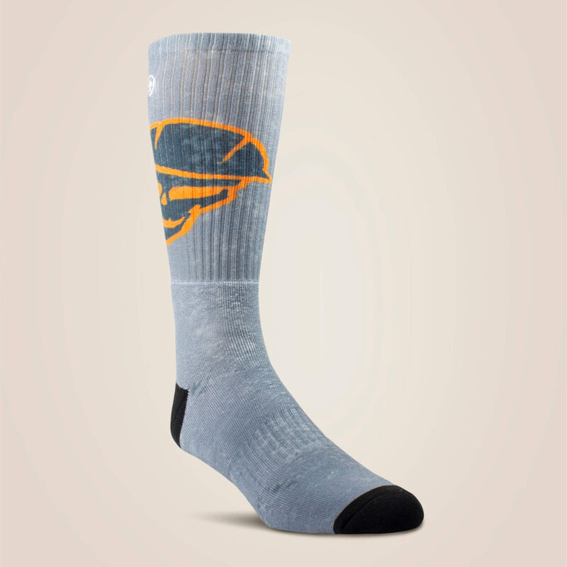 Roughneck Graphic Crew Work Sock 2 Pair Multi Color Pack