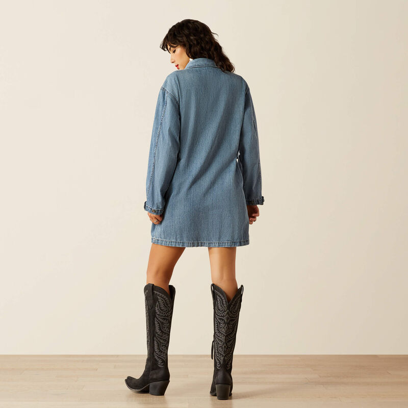 Studded Utility Shirt Dress