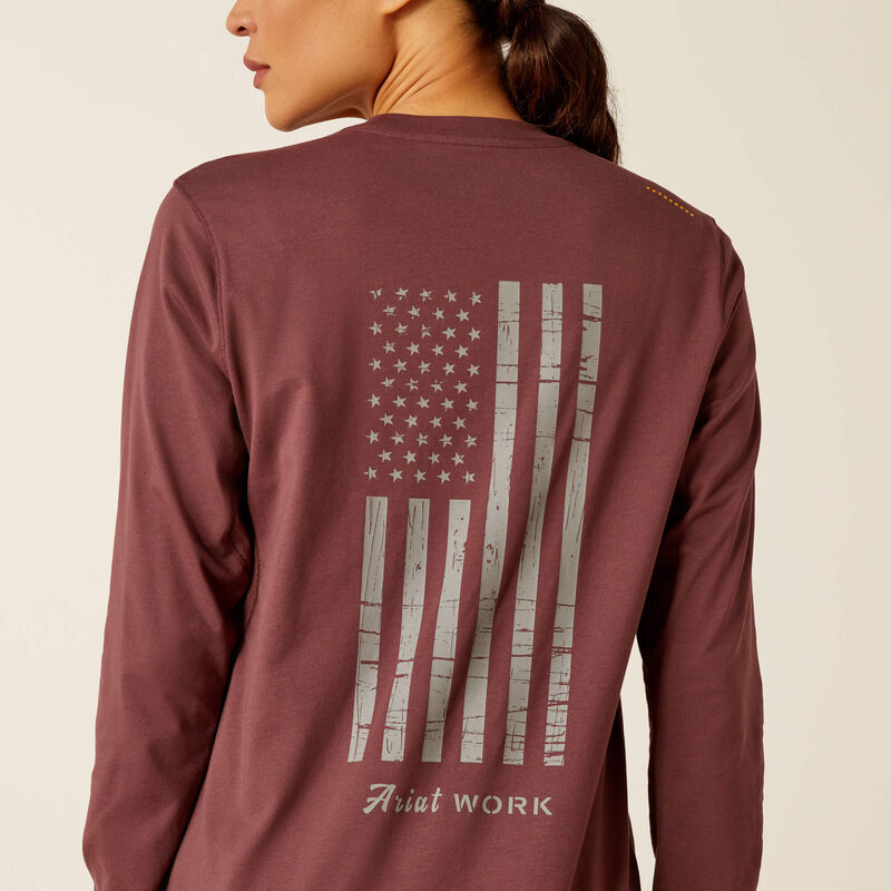 Rebar Workman Reflective Flag T-Shirt