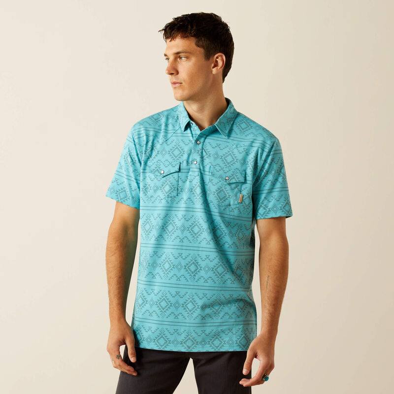 Retro Western Snap Polo