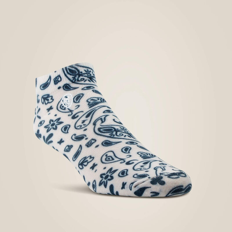 Paisley Print Ankle Sock 2 Pair Multi Color Pack