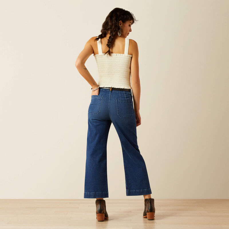 Ultra High Rise Comfort Wide Leg Crop Jeans