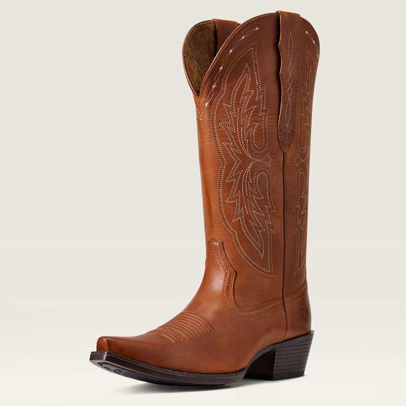 Heritage X Toe Elastic Wide Calf Western Boot