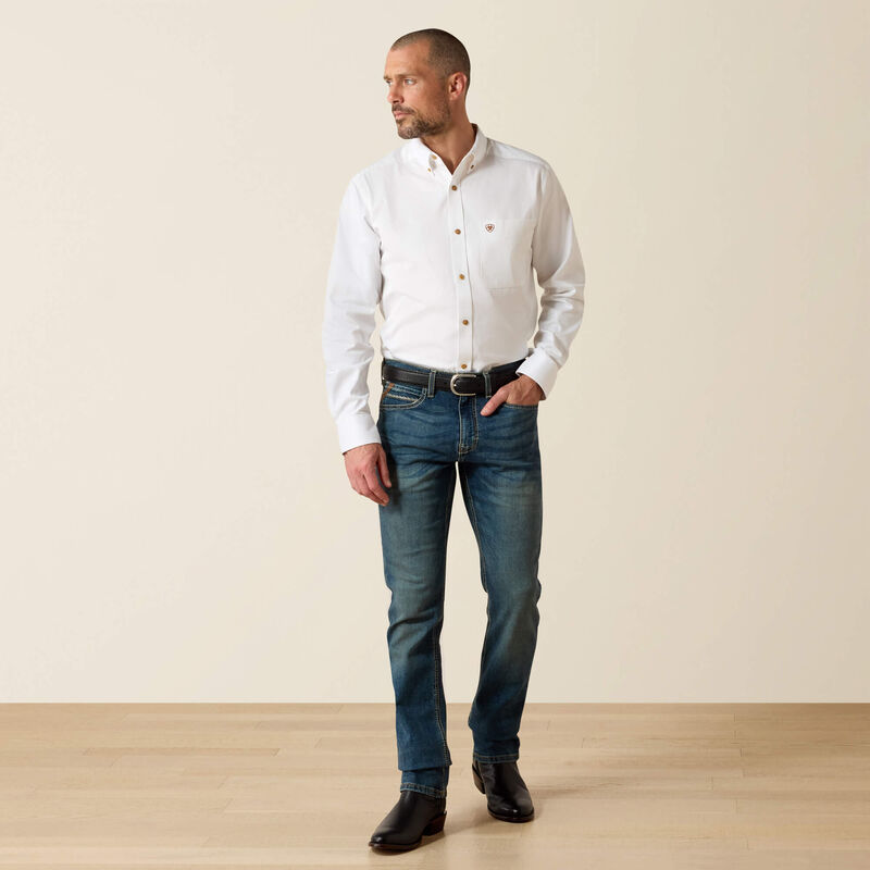 Solid Twill Fitted Shirt