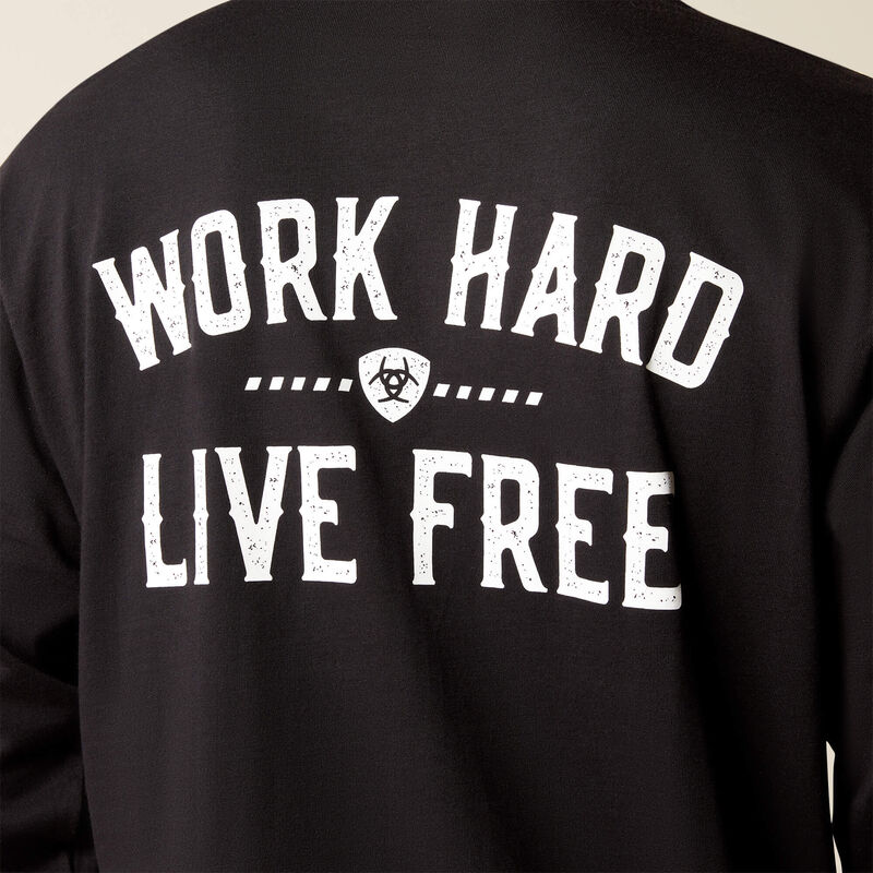 Rebar Cotton Strong Work Hard Live Free T-Shirt