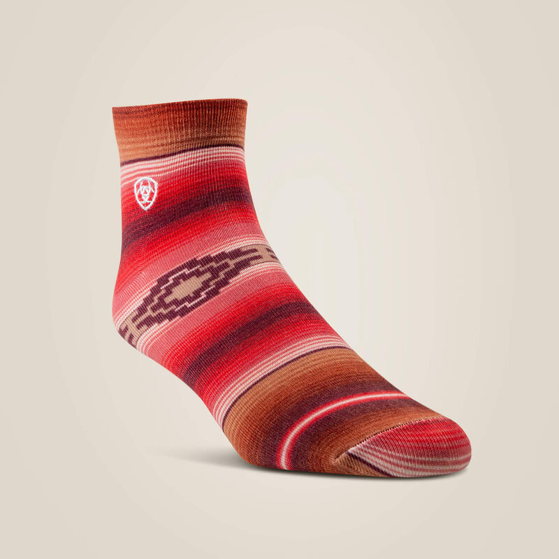 Serape Horseprint Qtr Crew 2 Pair Multi Color Pack