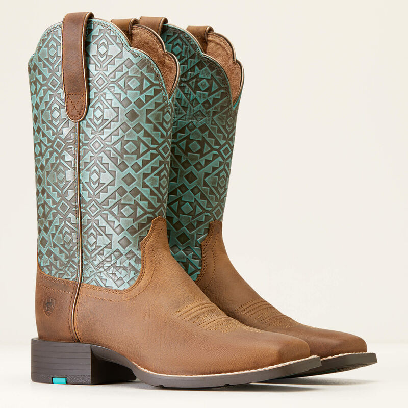 Round Up Wide Square Toe Western Boot