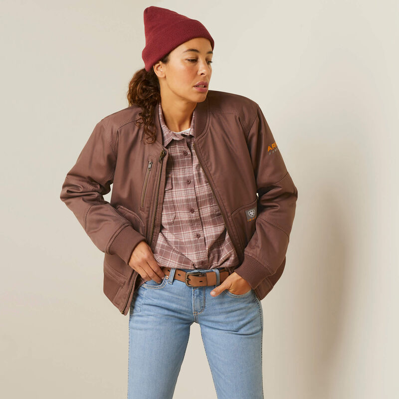Rebar Stretch Canvas Bomber Jacket