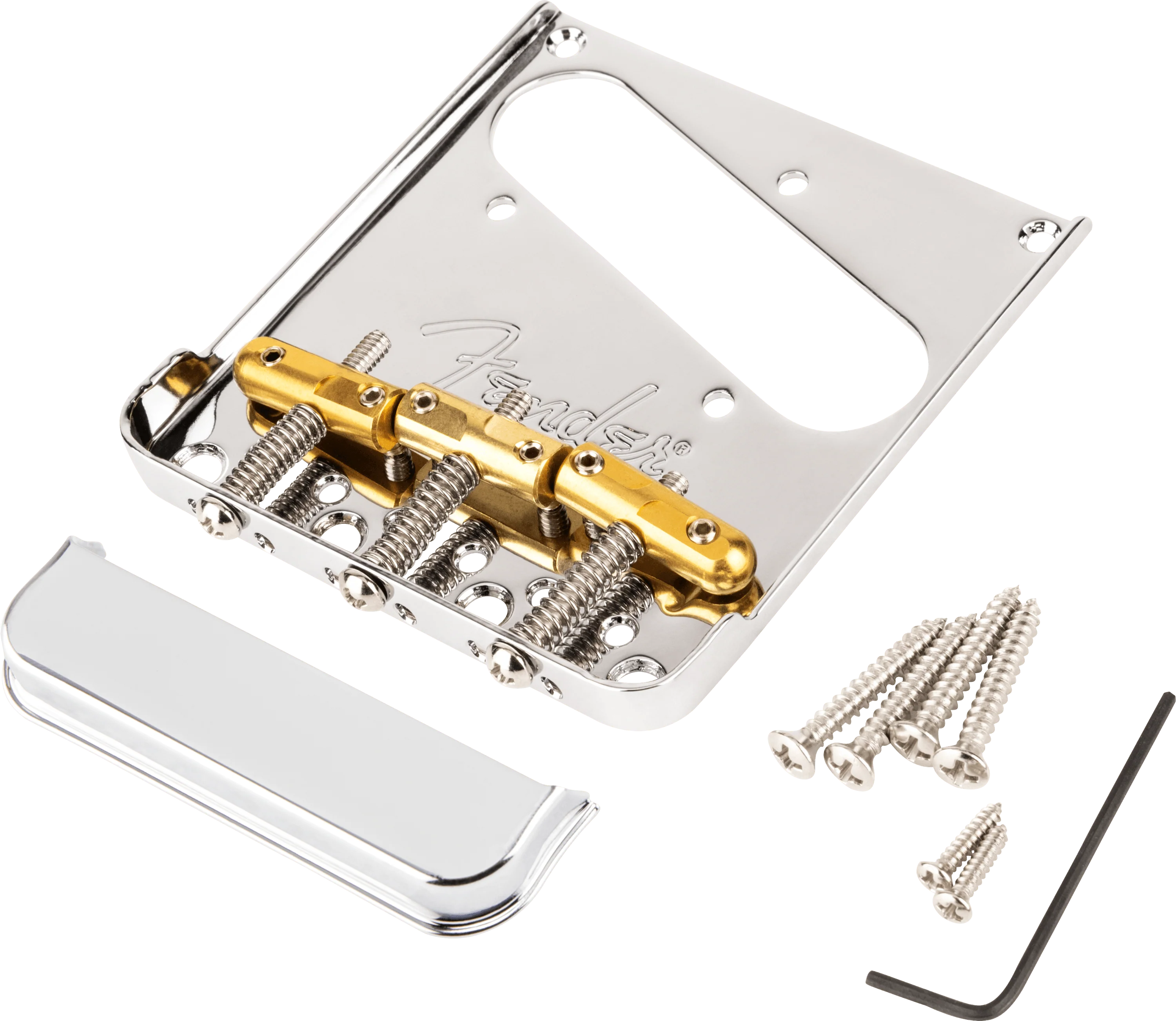 3-Saddle Top-Load/String-Through Tele® Bridge with Compensated Brass