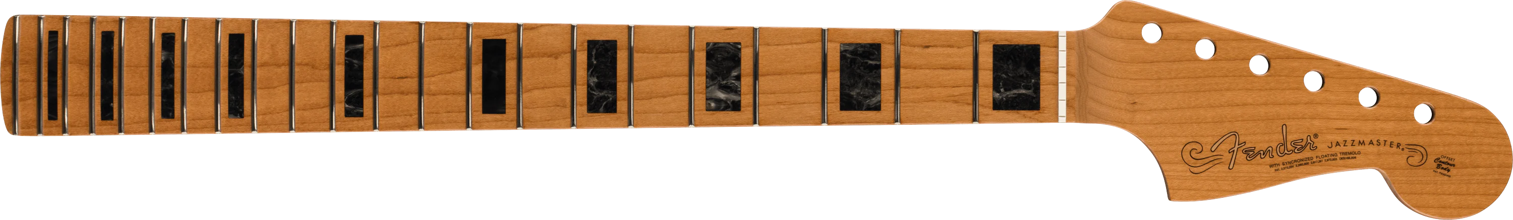 Roasted Jazzmaster Neck, Block Inlays, 22 Medium Jumbo Frets, 9.5