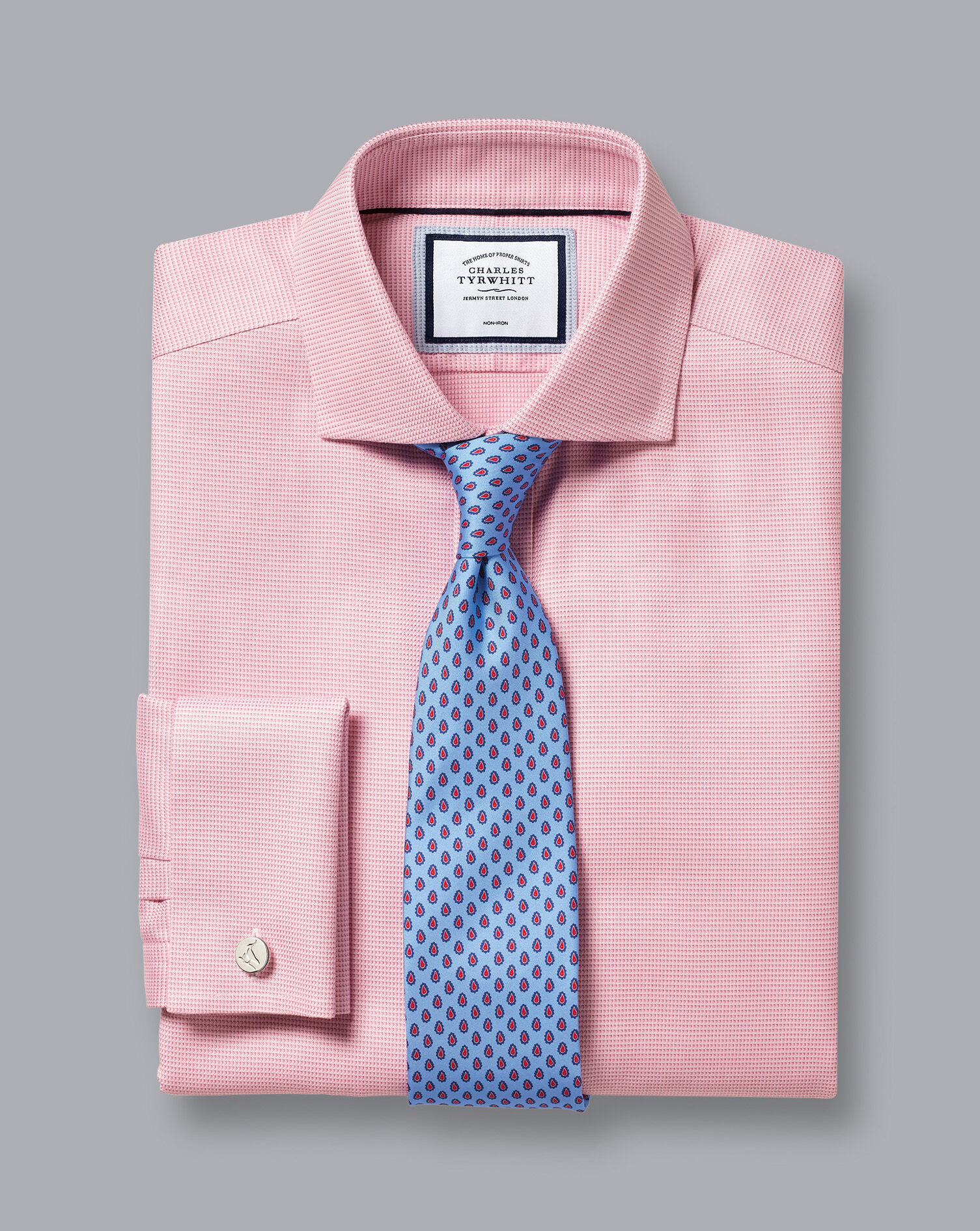 Charles Tyrwhitt Paisley Print Silk Tie - Sky Blue