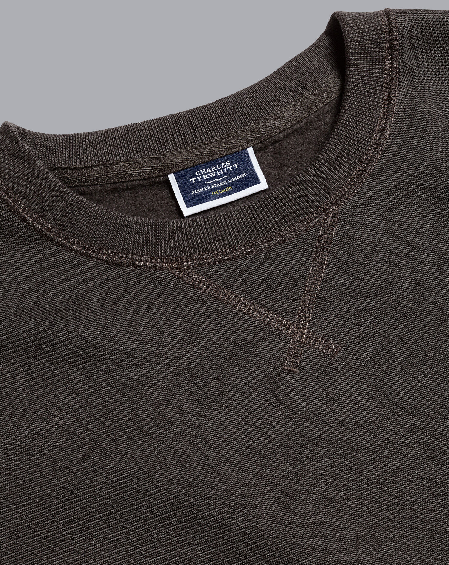Charles Tyrwhitt Jersey Crew Neck Sweater - Charcoal