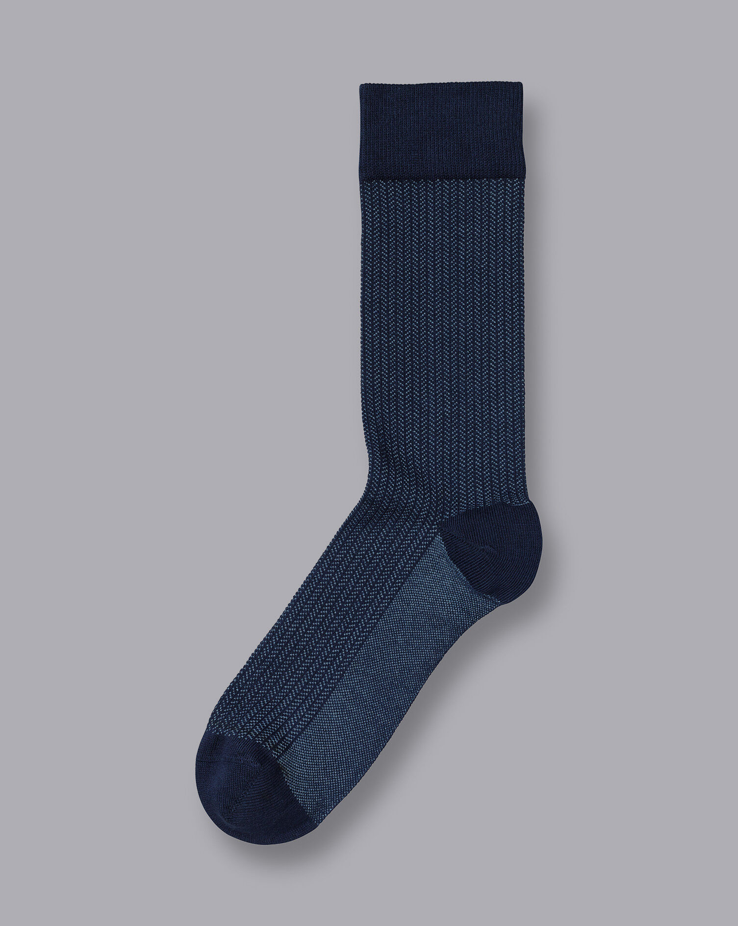 Charles Tyrwhitt Textured Socks - Denim Blue