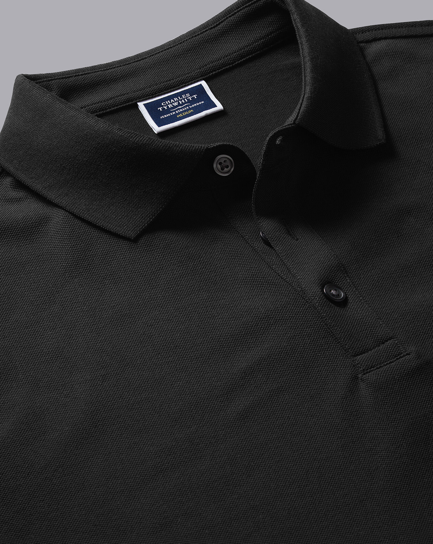 Charles Tyrwhitt Tyrwhitt Pique Polo - Black