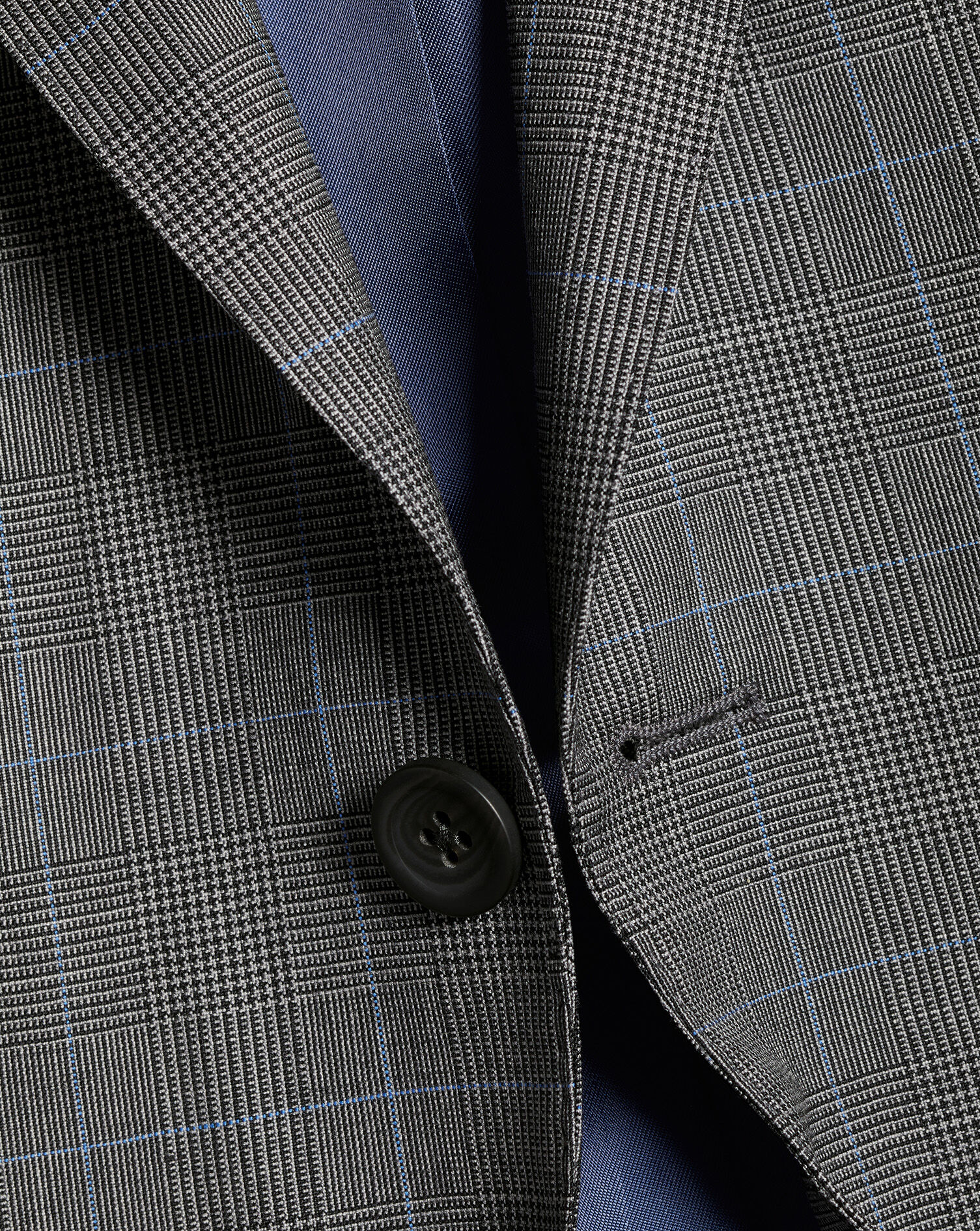 Charles Tyrwhitt Italian Luxury Prince of Wales Check Suit - Grey
