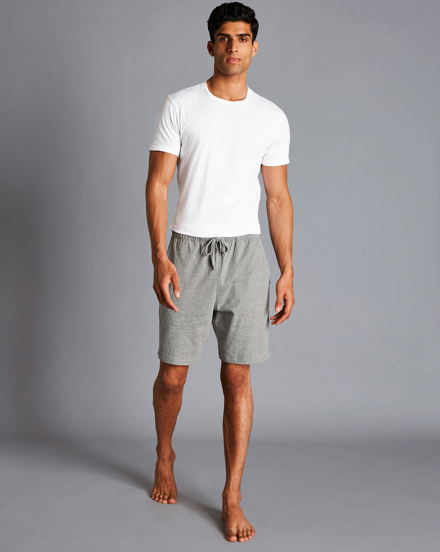 Charles Tyrwhitt Cotton Jersey Shorts - Silver Grey
