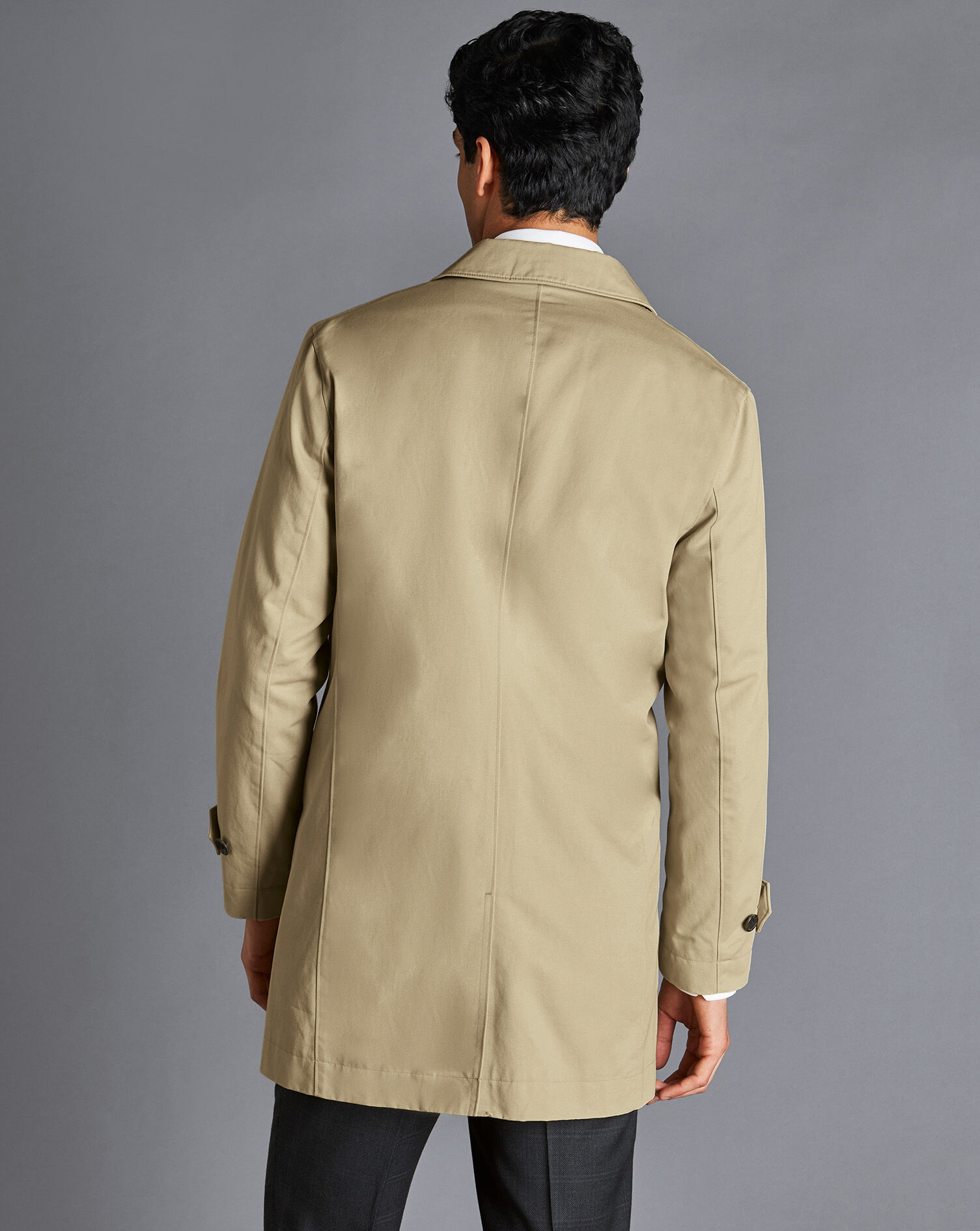 Charles Tyrwhitt Cotton Classic Raincoat - Stone