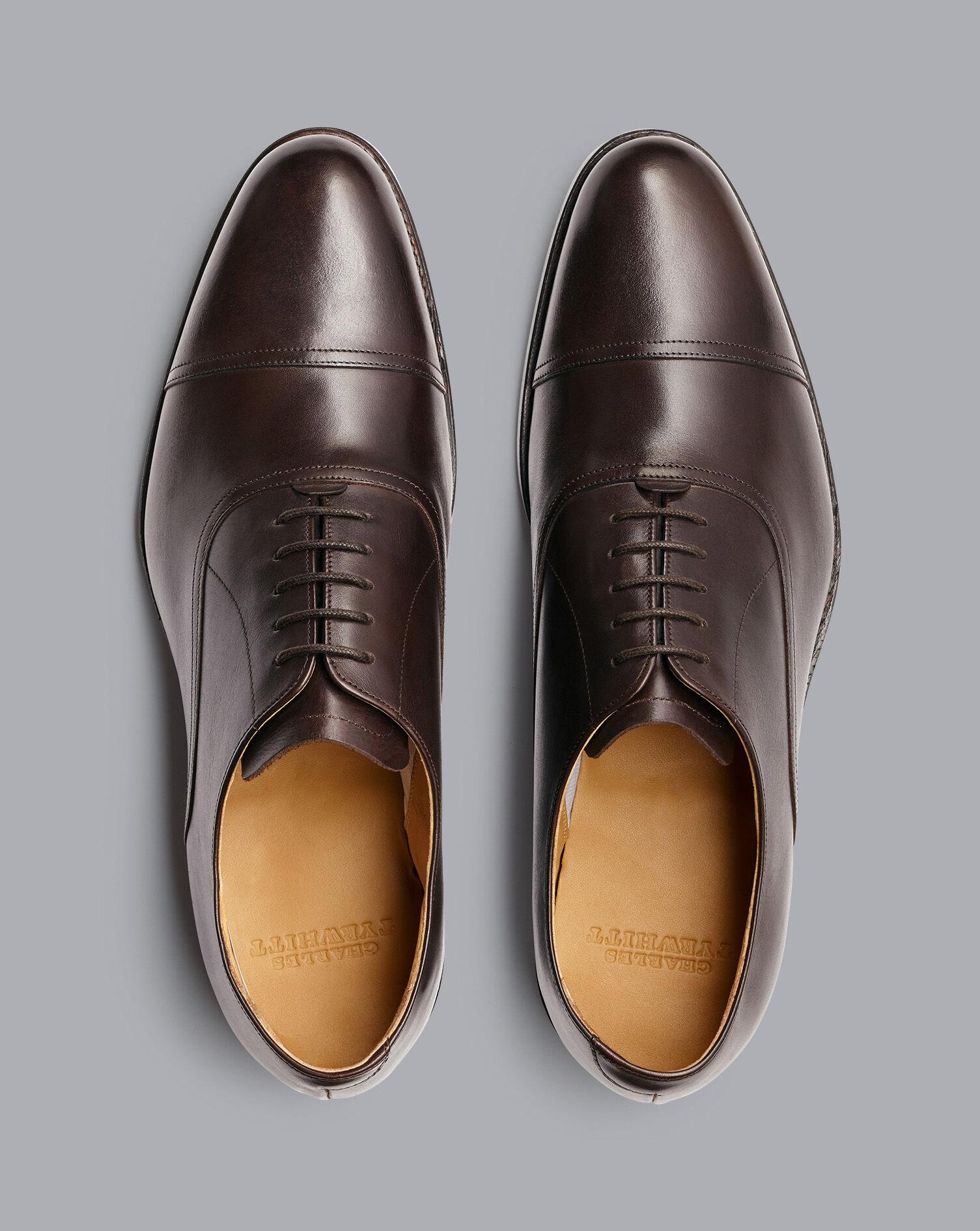 Charles Tyrwhitt Leather Oxford Shoes - Dark Chocolate