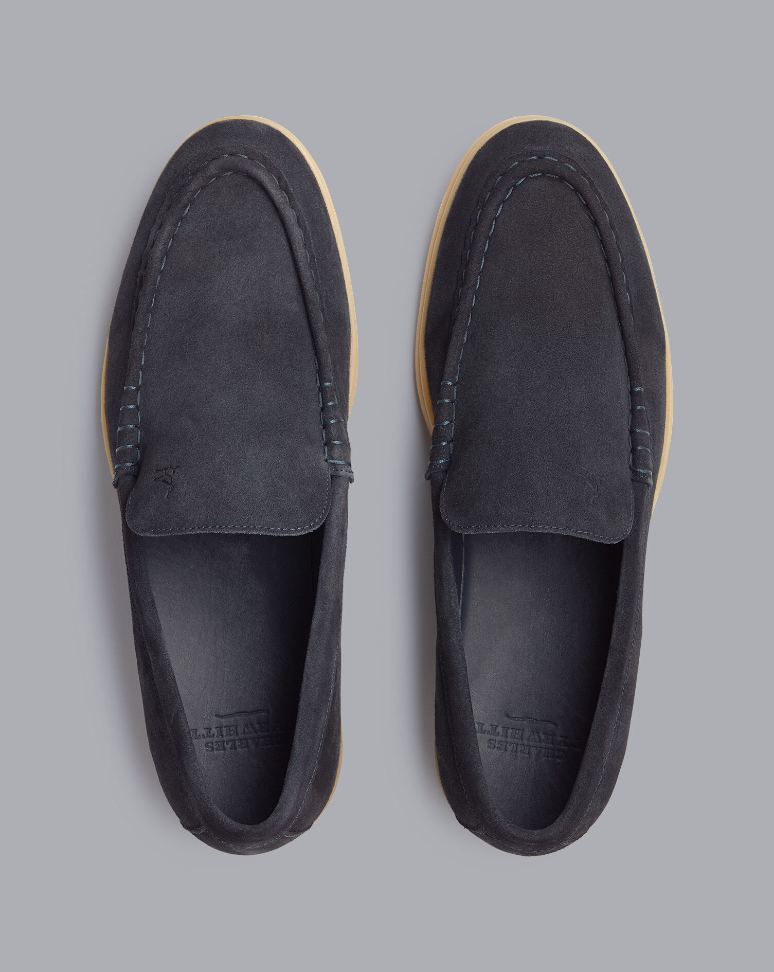Charles Tyrwhitt Suede Slip-On Shoes - French Blue