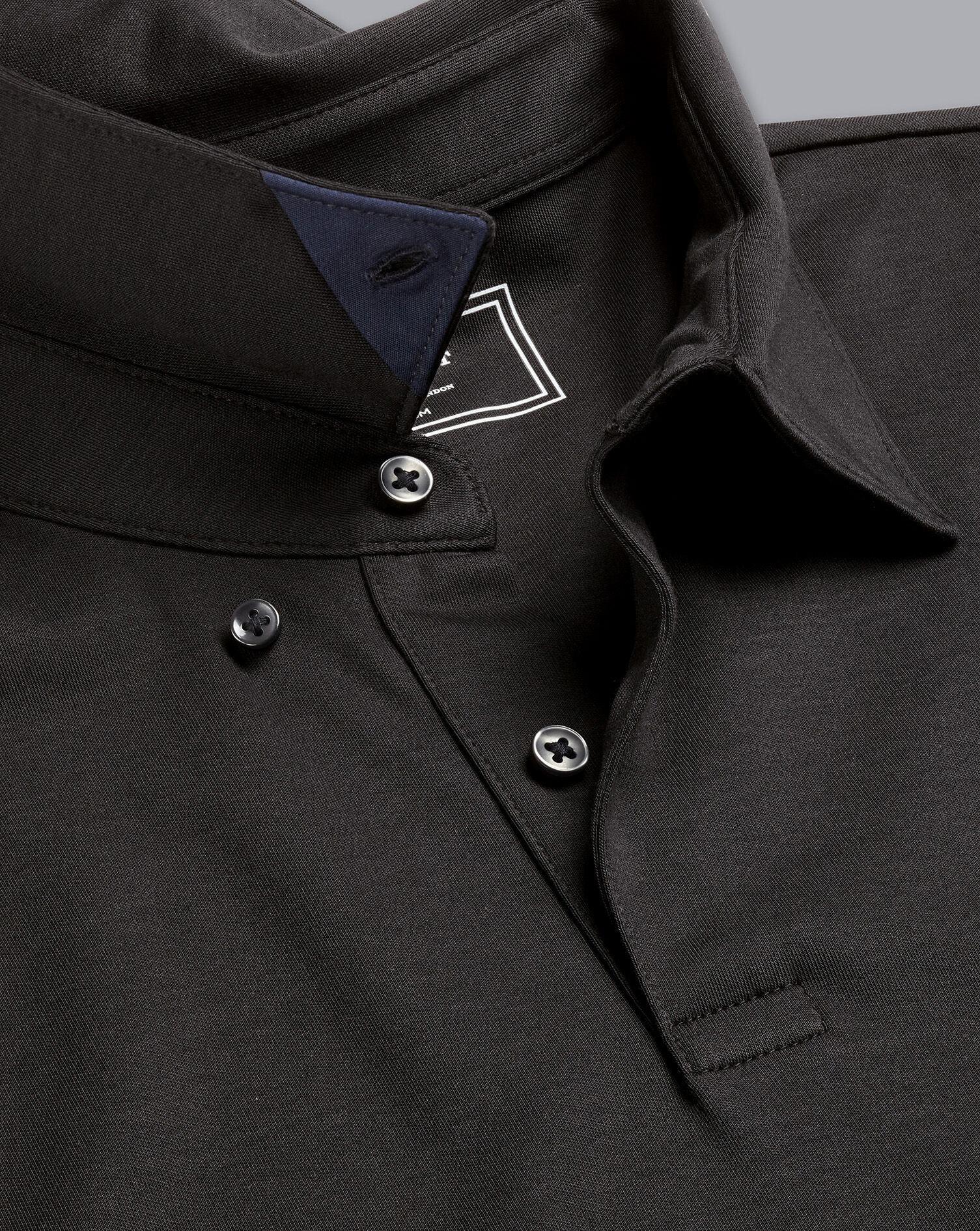 Charles Tyrwhitt Smart Long Sleeve Jersey Polo - Black
