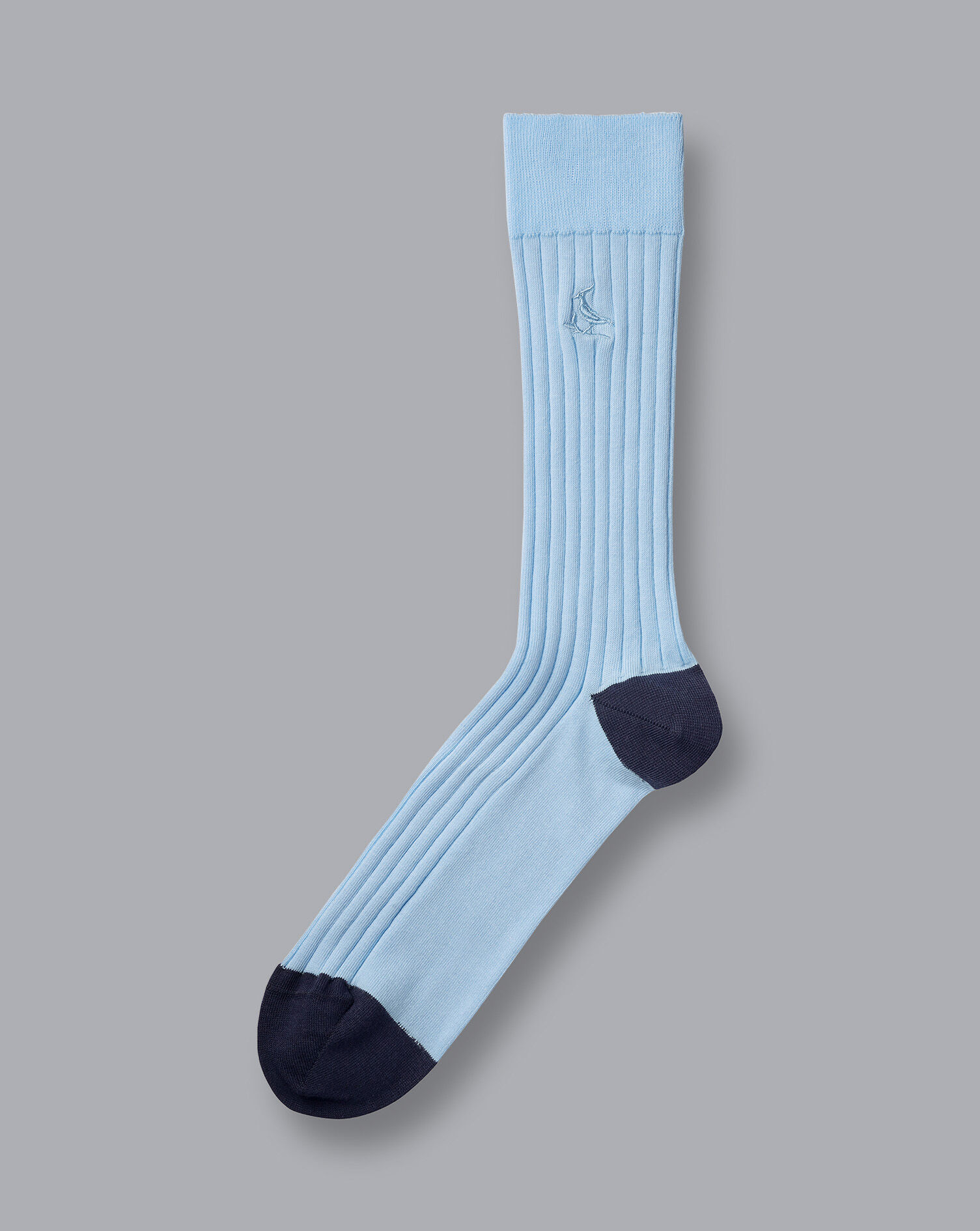 Charles Tyrwhitt Cotton Rib Socks - Light Blue