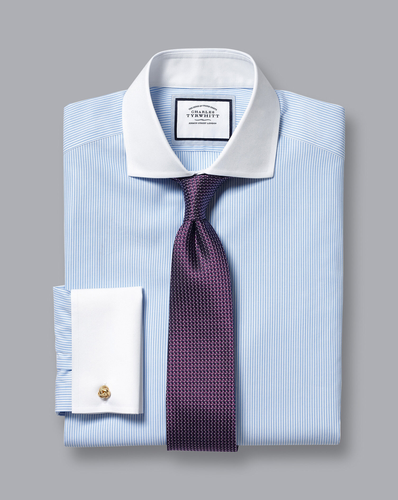 Charles Tyrwhitt Stain Resistant Pattern Silk Tie - Purple