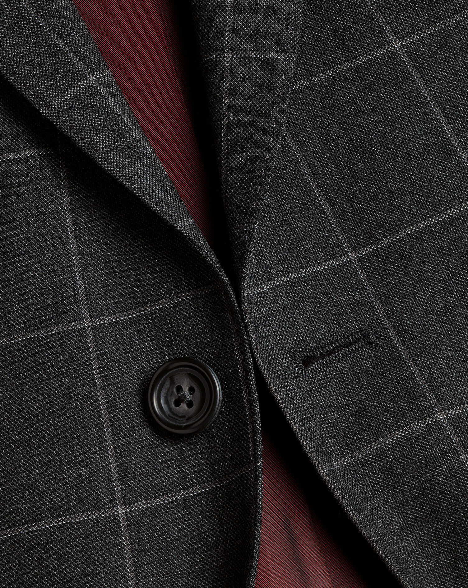Charles Tyrwhitt Windowpane Check Suit - Charcoal Grey