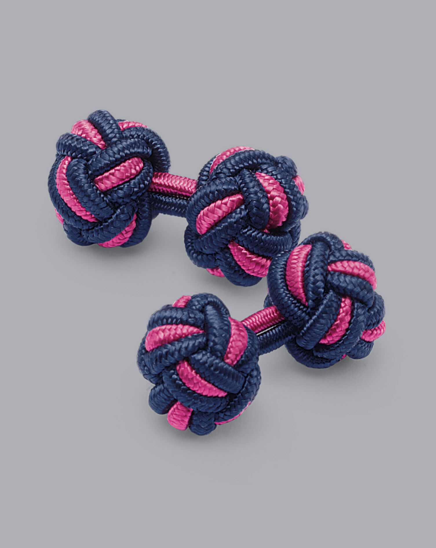 Charles Tyrwhitt Knot Cufflinks - Indigo Blue & Bright Pink