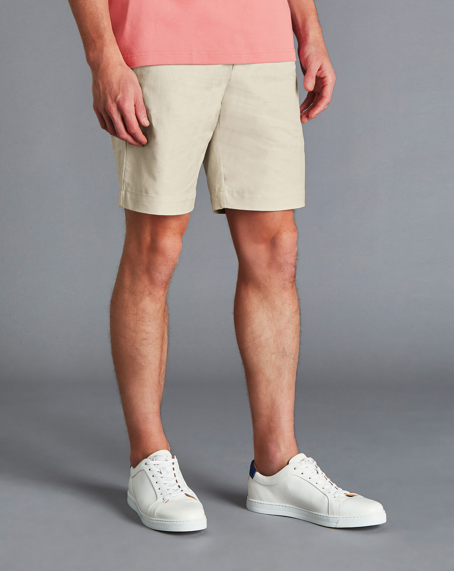 Charles Tyrwhitt Linen Cotton Shorts - Cream