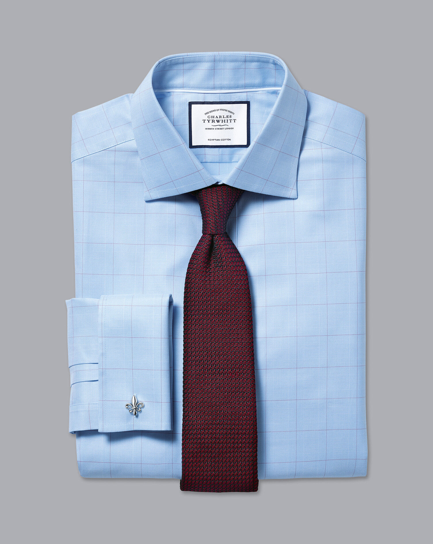 Charles Tyrwhitt Silk Grenadine Italian Luxury Tie - Maroon