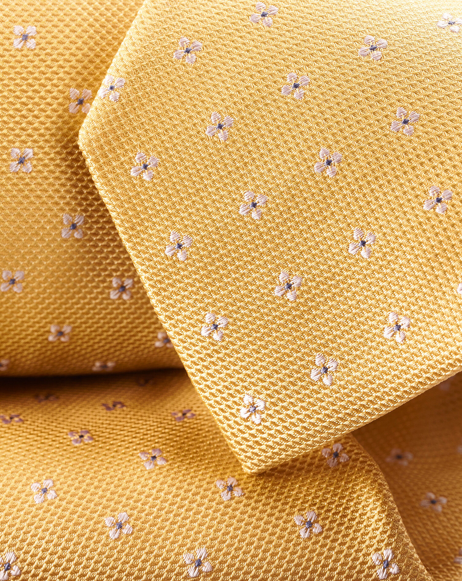 Charles Tyrwhitt Floral Silk Tie - Lemon