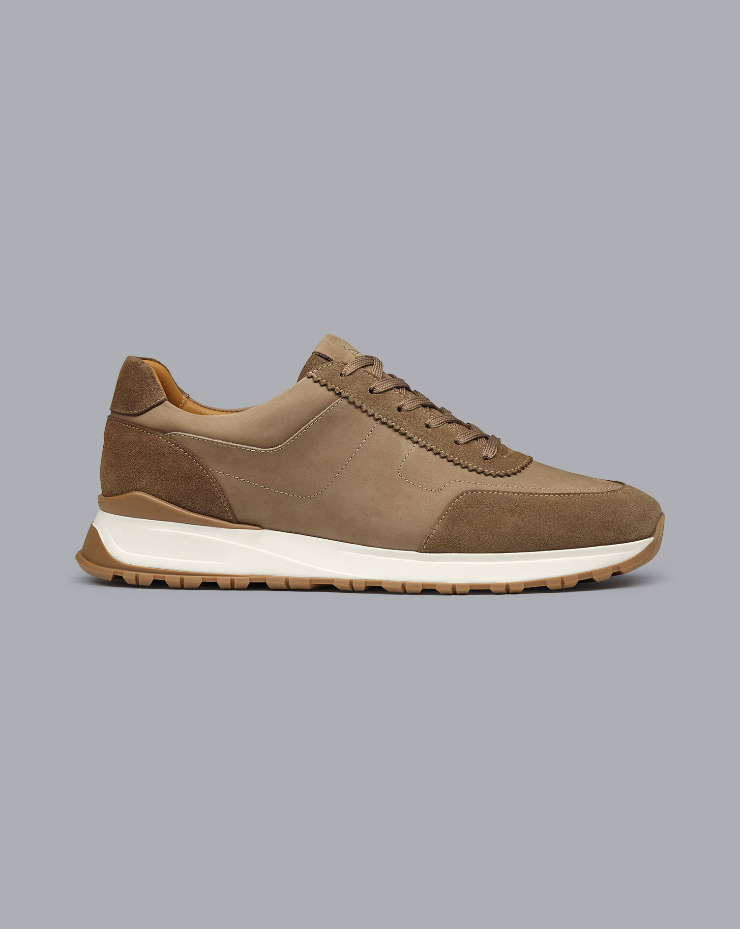 Charles Tyrwhitt Nubuck and Suede Sneakers - Mocha