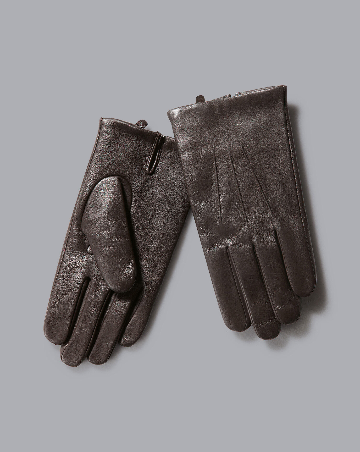 Charles Tyrwhitt Leather Touch Screen Gloves - Dark Chocolate