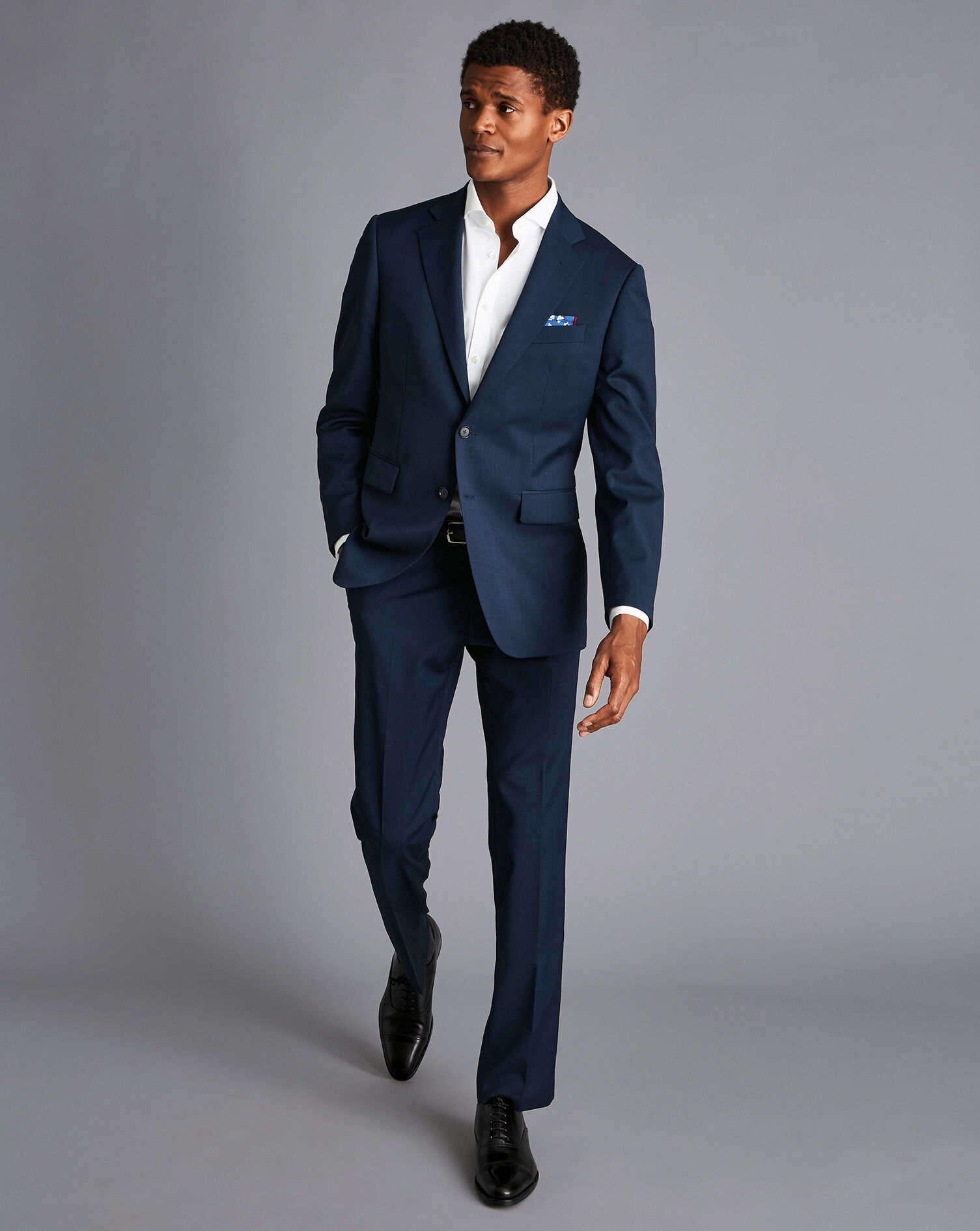 Charles Tyrwhitt Pindot Travel Suit - French Blue