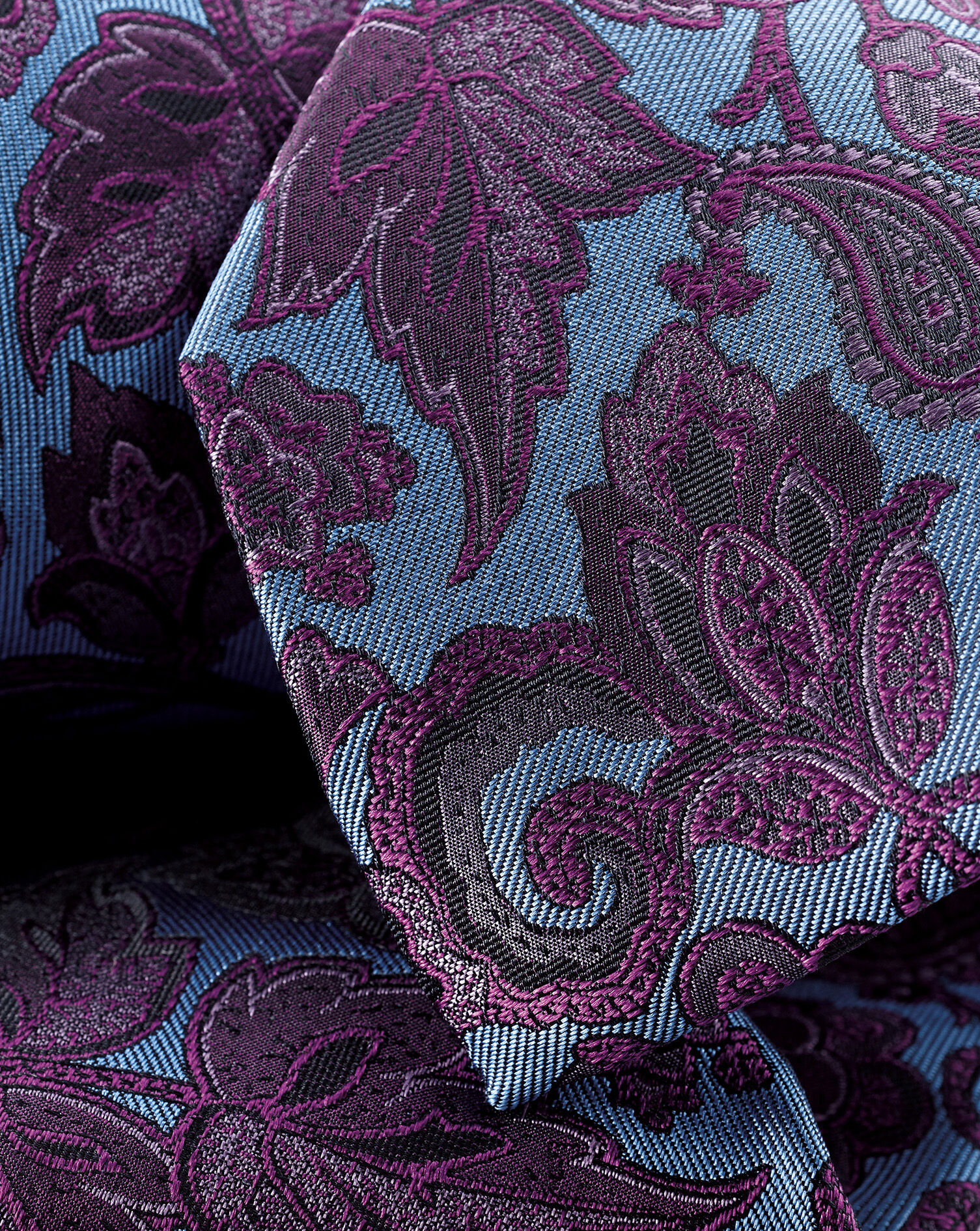 Charles Tyrwhitt Silk Paisley Tie - Cornflower Blue