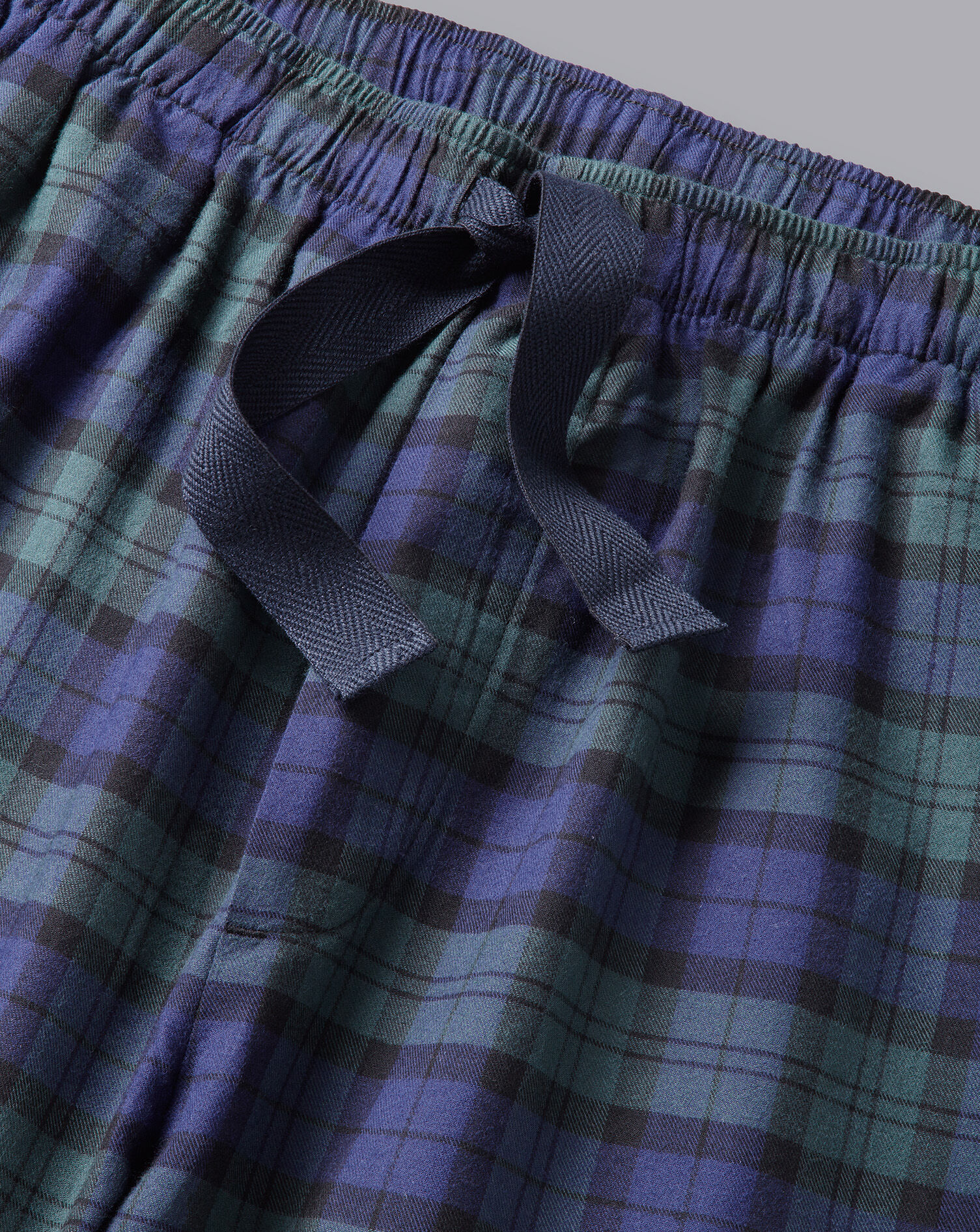 Charles Tyrwhitt Check Pajama Bottoms - French Blue & Forest Green