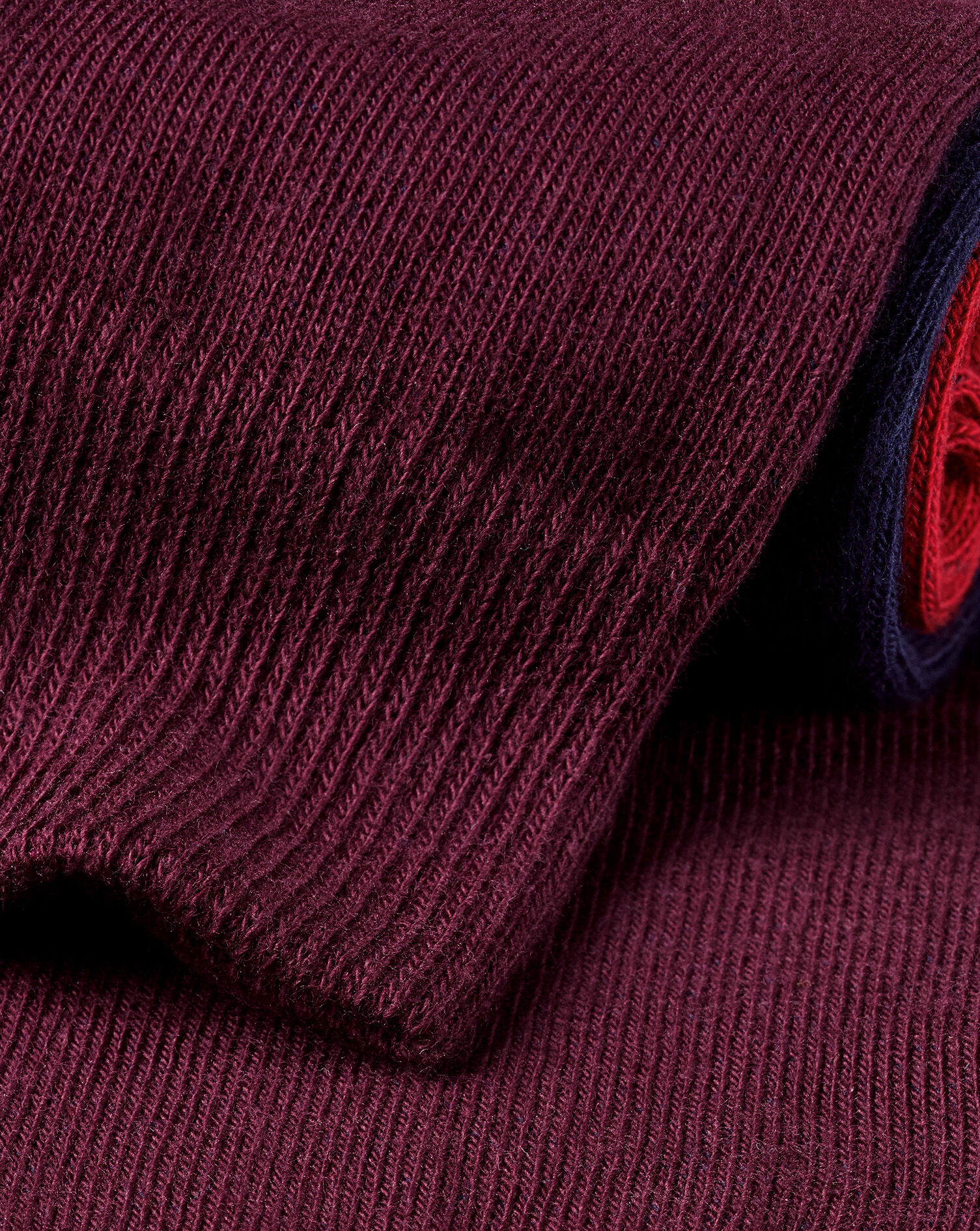 Charles Tyrwhitt Block Stripe Socks - Wine