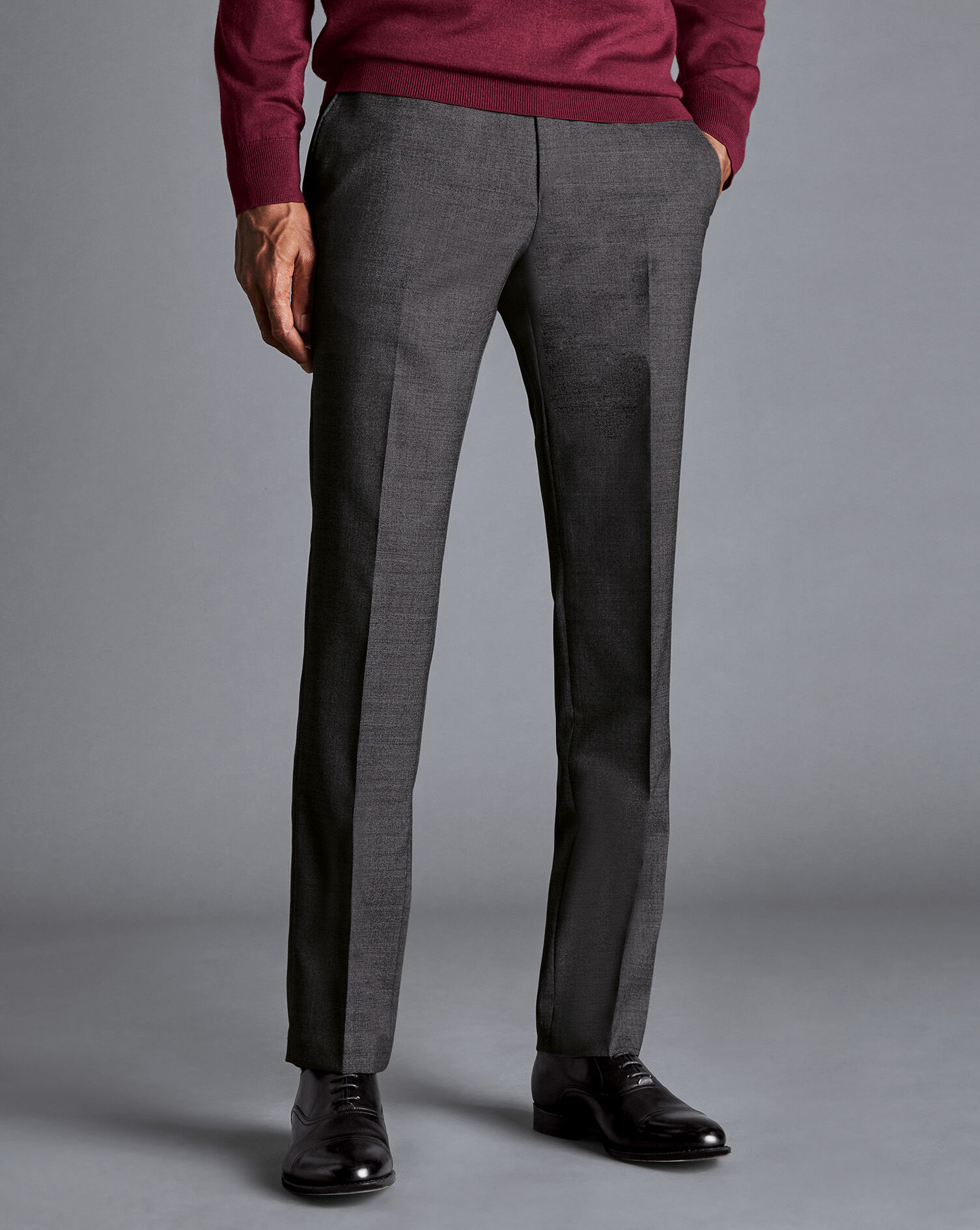 Charles Tyrwhitt Italian Wool Pants - Grey