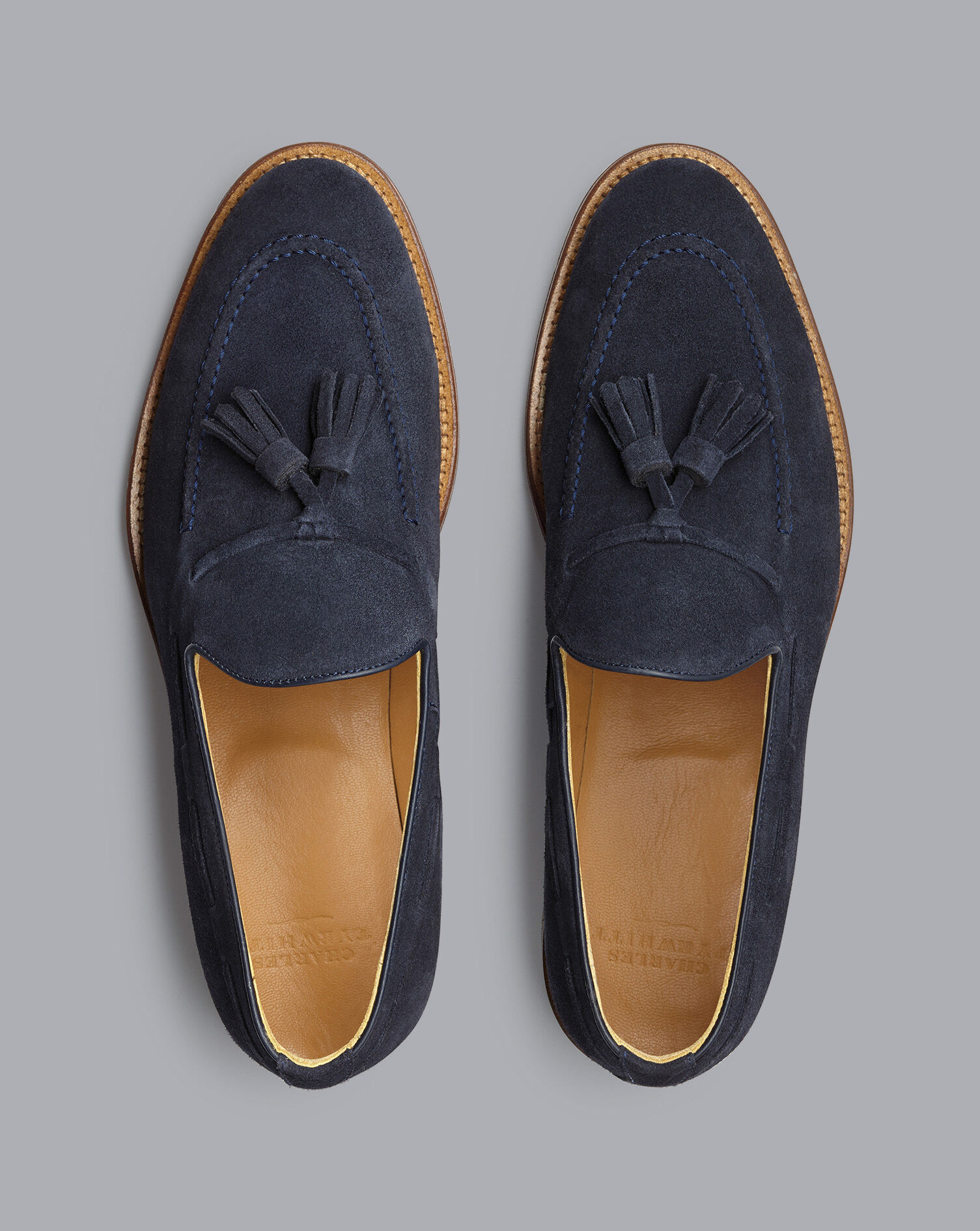 Charles Tyrwhitt Suede Tassel Loafers - French Blue