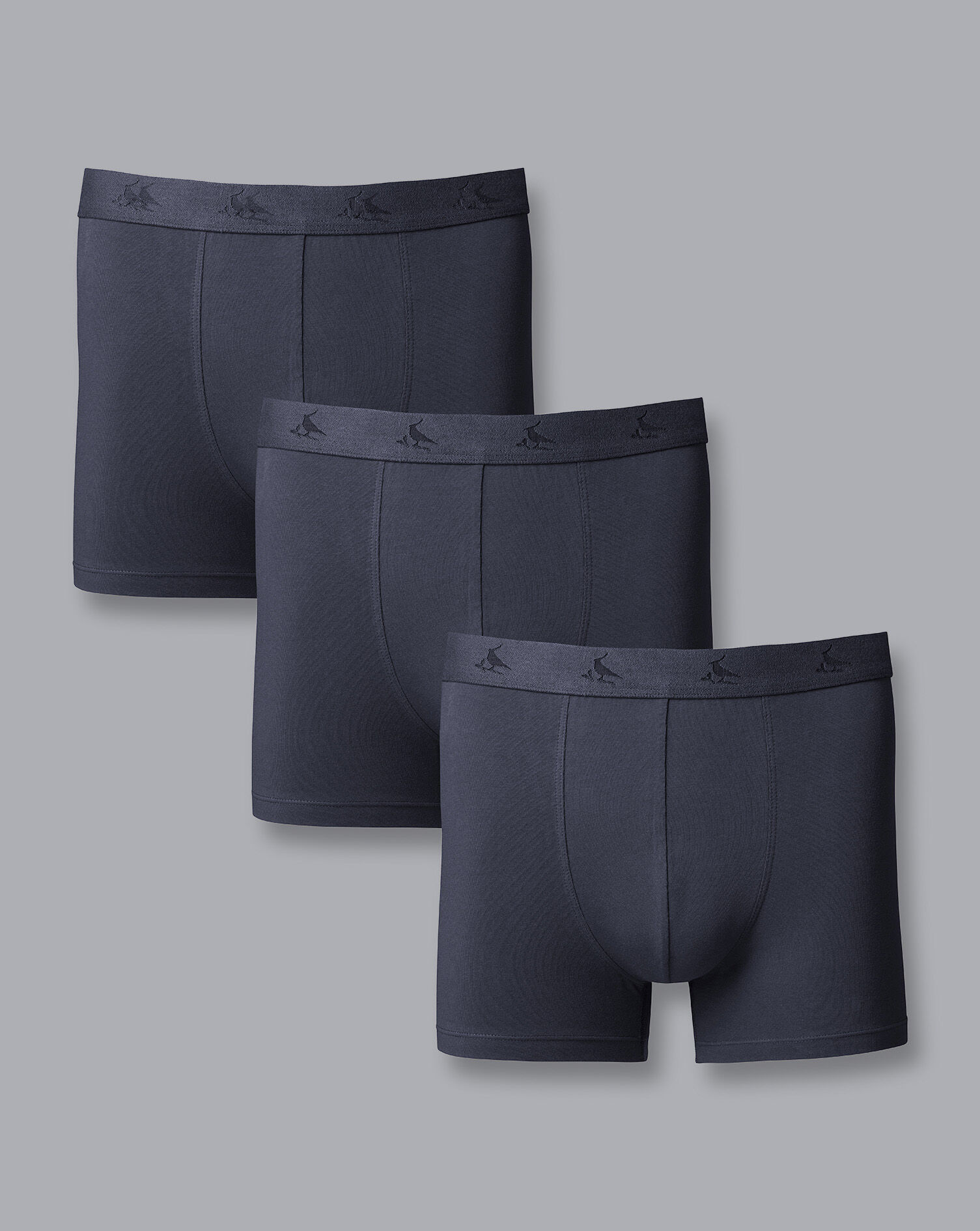 Charles Tyrwhitt 3 Pack Cotton Stretch Jersey Trunks - French Blue
