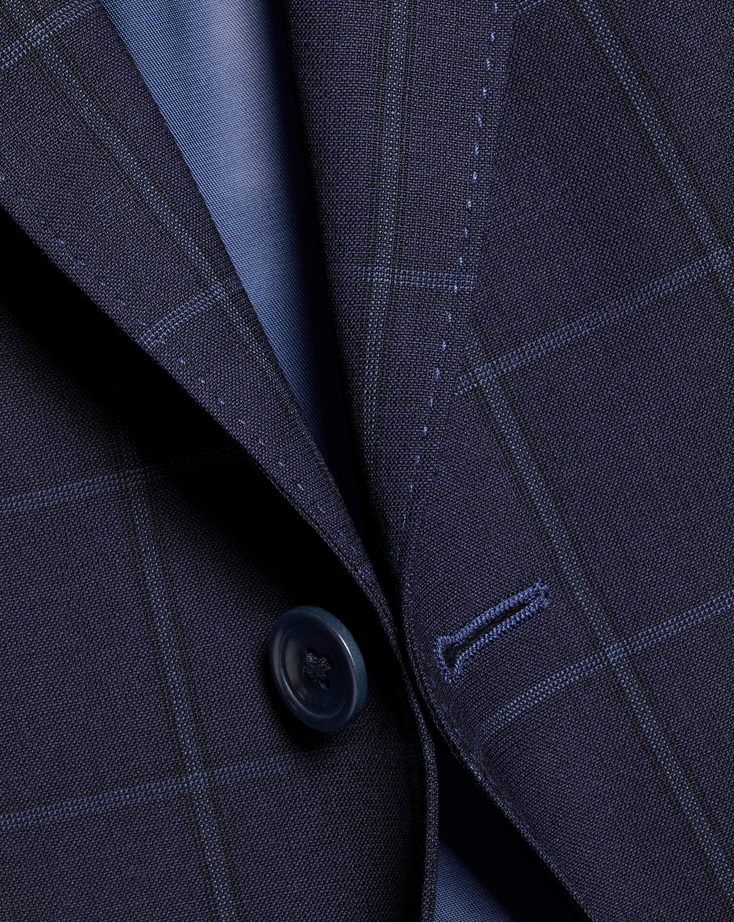 Charles Tyrwhitt Windowpane Check Suit - French Blue