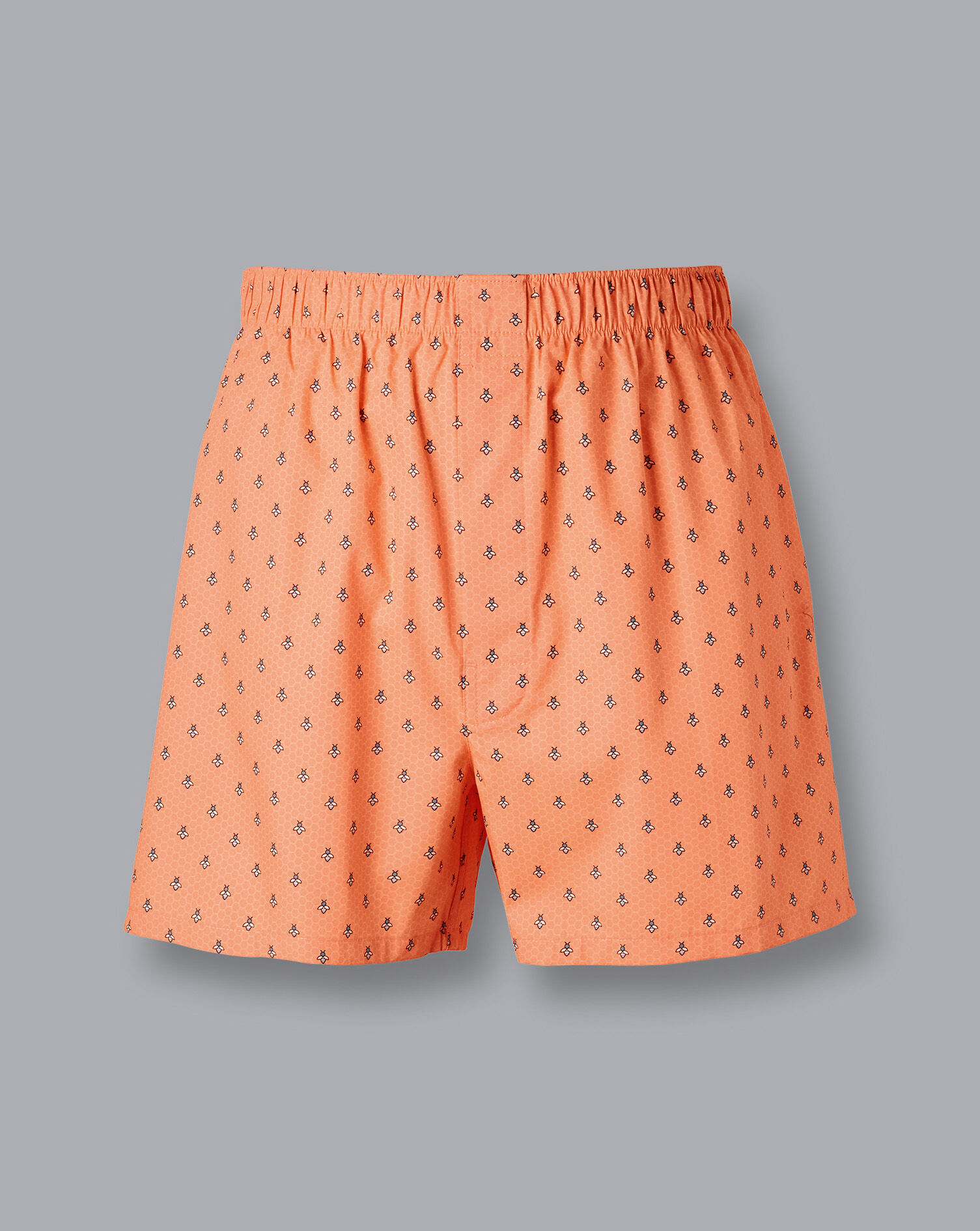 Charles Tyrwhitt Bees and Honey Motif Woven Boxers - Orange