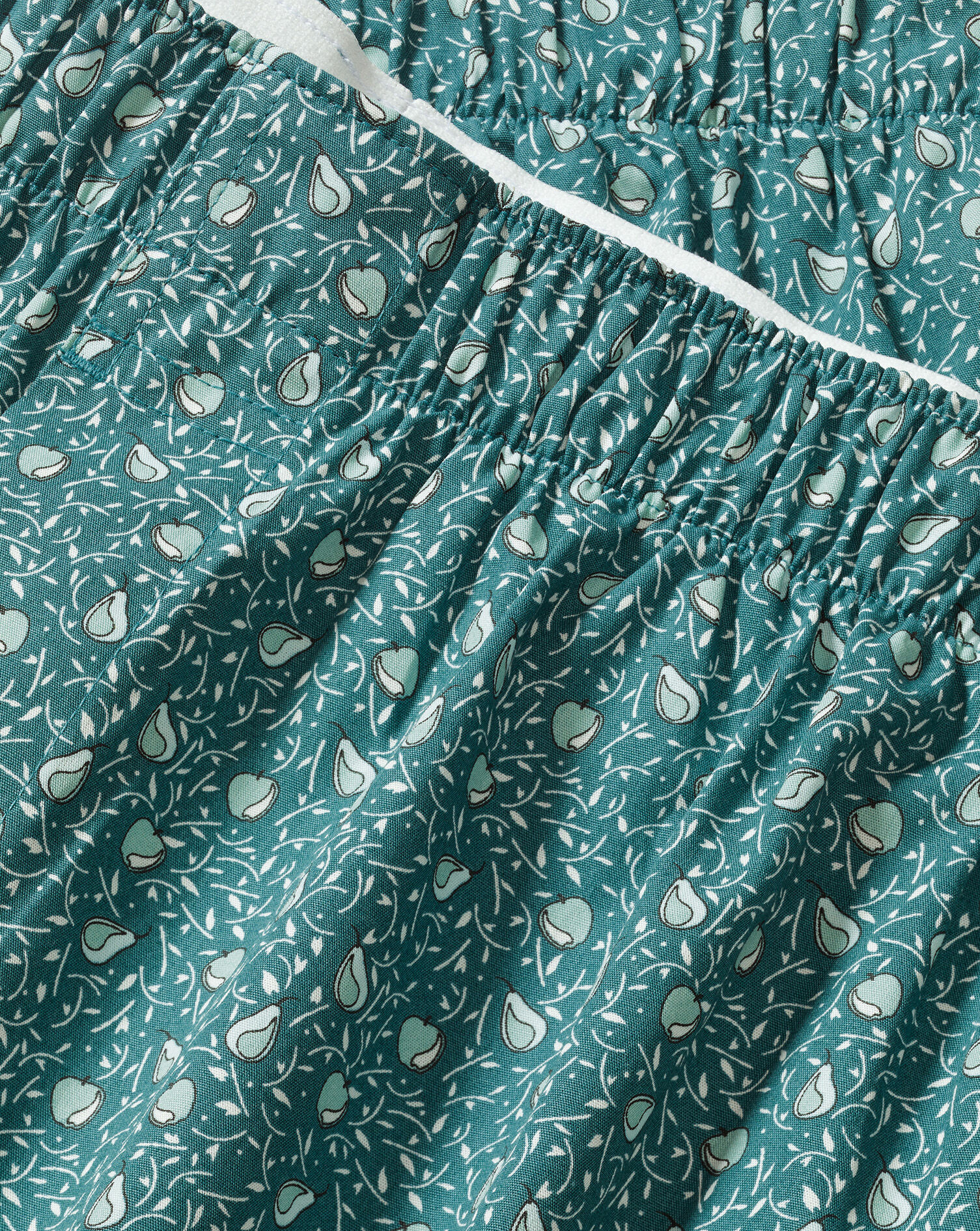 Charles Tyrwhitt Apples and Pears Motif Woven Boxers - Pale Teal Green