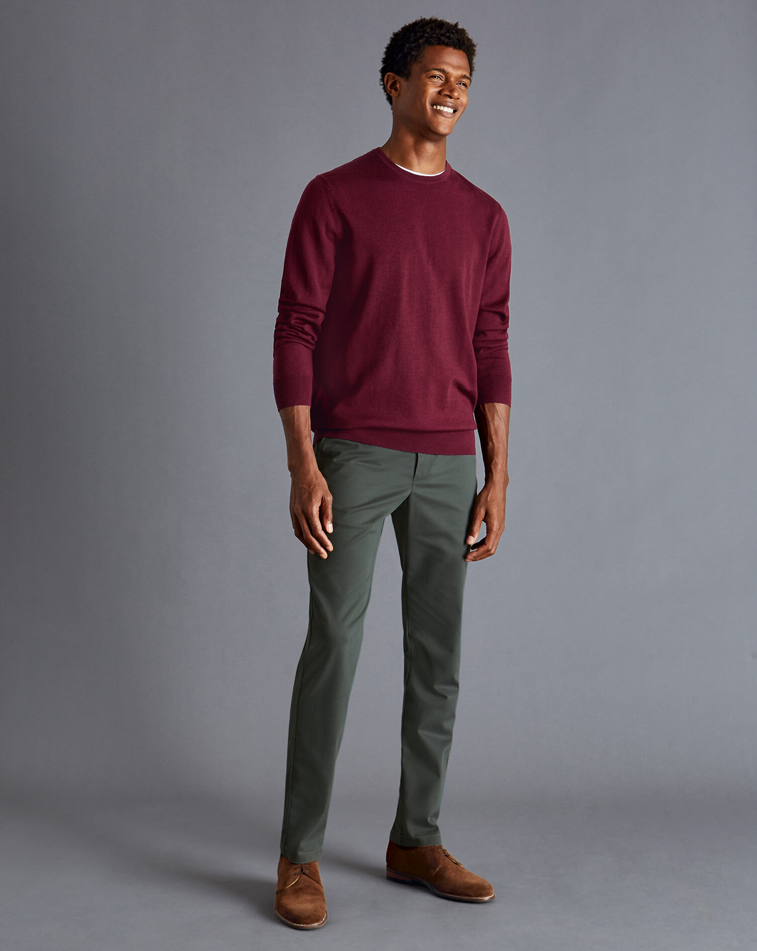 Charles Tyrwhitt Ultimate Non-Iron Chinos - Forest Green