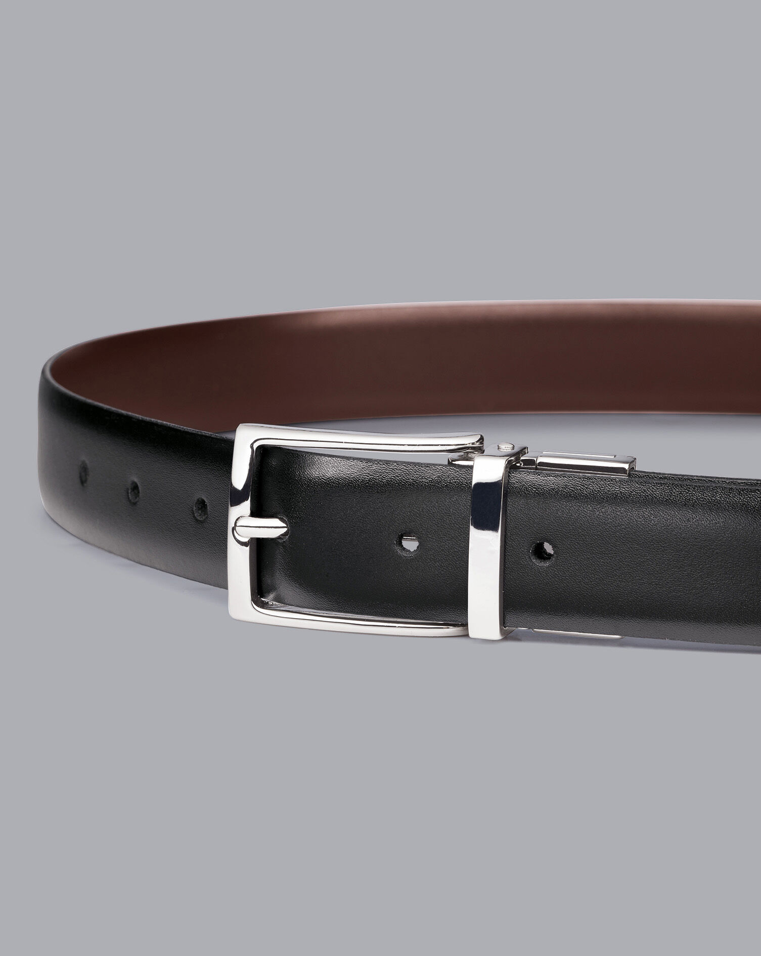 Charles Tyrwhitt Reversible Made in England Leather Belt - Black & Brown