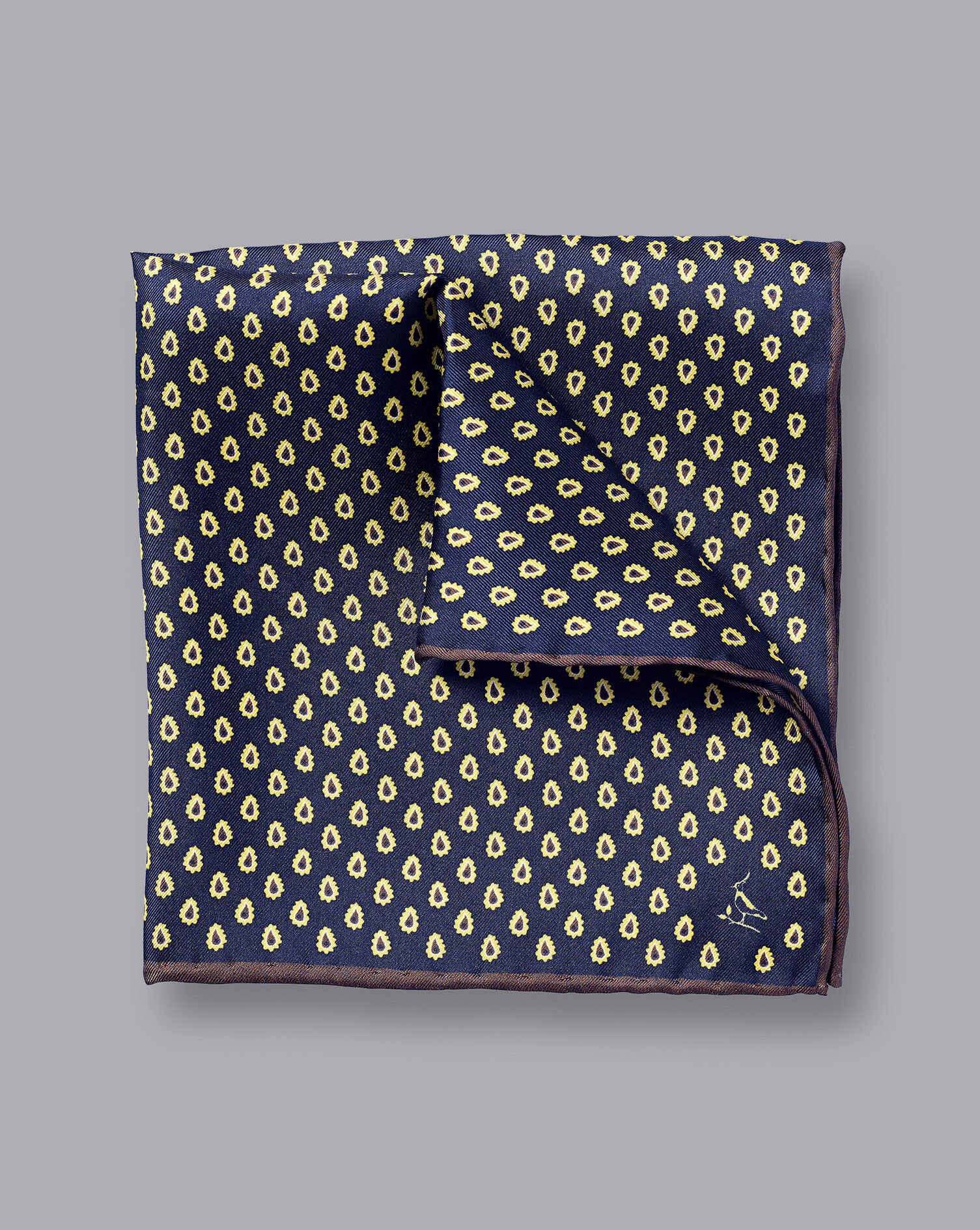 Charles Tyrwhitt Paisley Print Pocket Square - French Blue